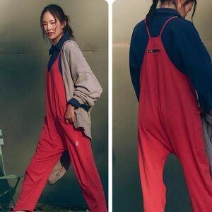 EUC-Free People Movement Hot Shot Onesie. Washed Winterberry.